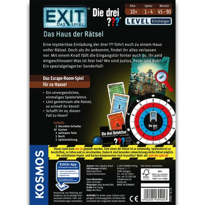 Exit: Die drei ??? - Das Haus der Rätsel