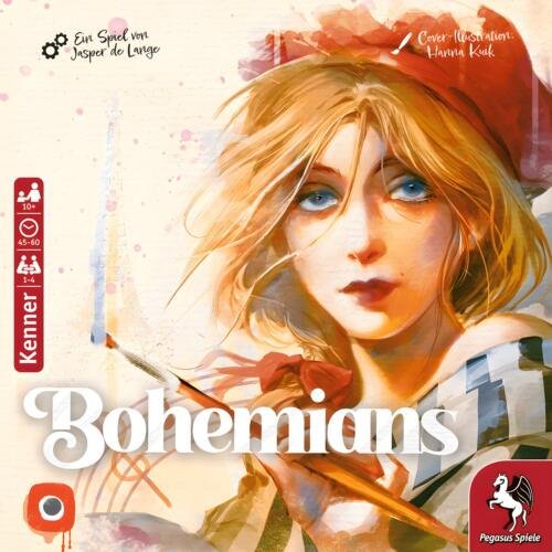 Bohemians Künstler mit Pinsel und Palette