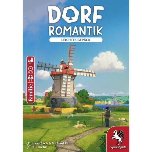 Dorfromantik leichtes Gepäck Idyllische Landschaft mit Windmühle