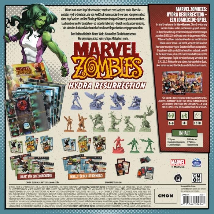 Marvel Zombies Hydra Resurrection Schachtelrückseite