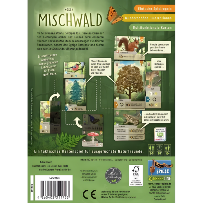 Mischwald Spiel Schachtelruckseite