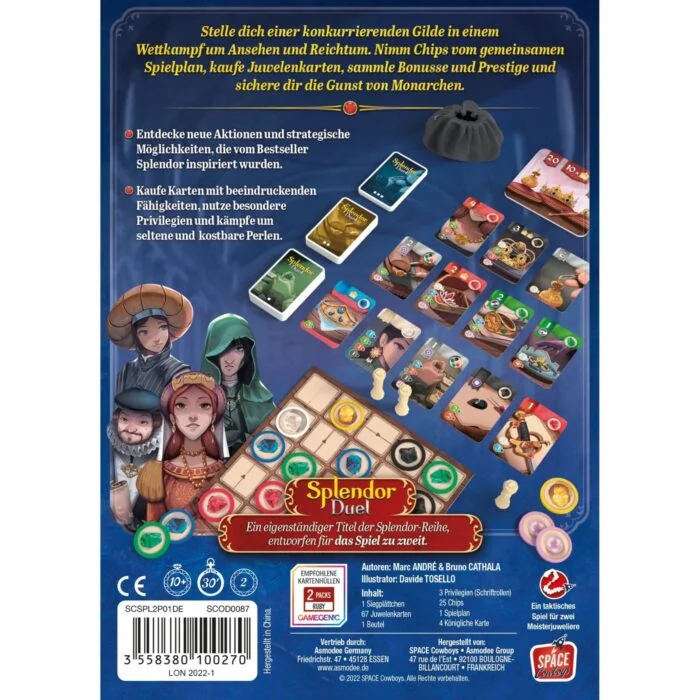 Splendor Duel Schachtelrückseite